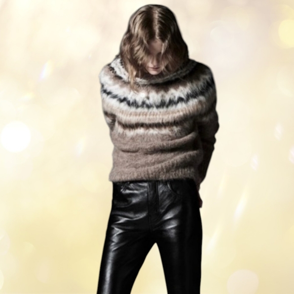 MAGASCHONI | NWOT Scandi Fair Isle Wool Blend Sweater Super Soft Size S - Picture 2 of 12